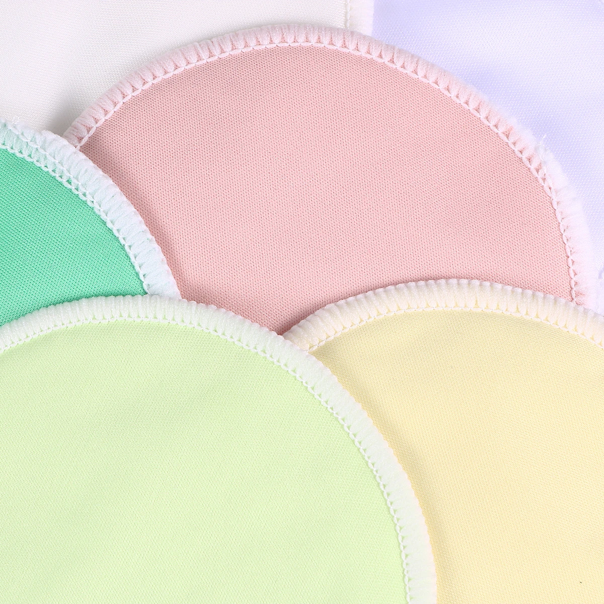 16pcs Makeup Removal Cotton Pads Bamboo Fiber Washable Reusable Face Eye Soft Round Pads Sensitive Skin Mixed Color