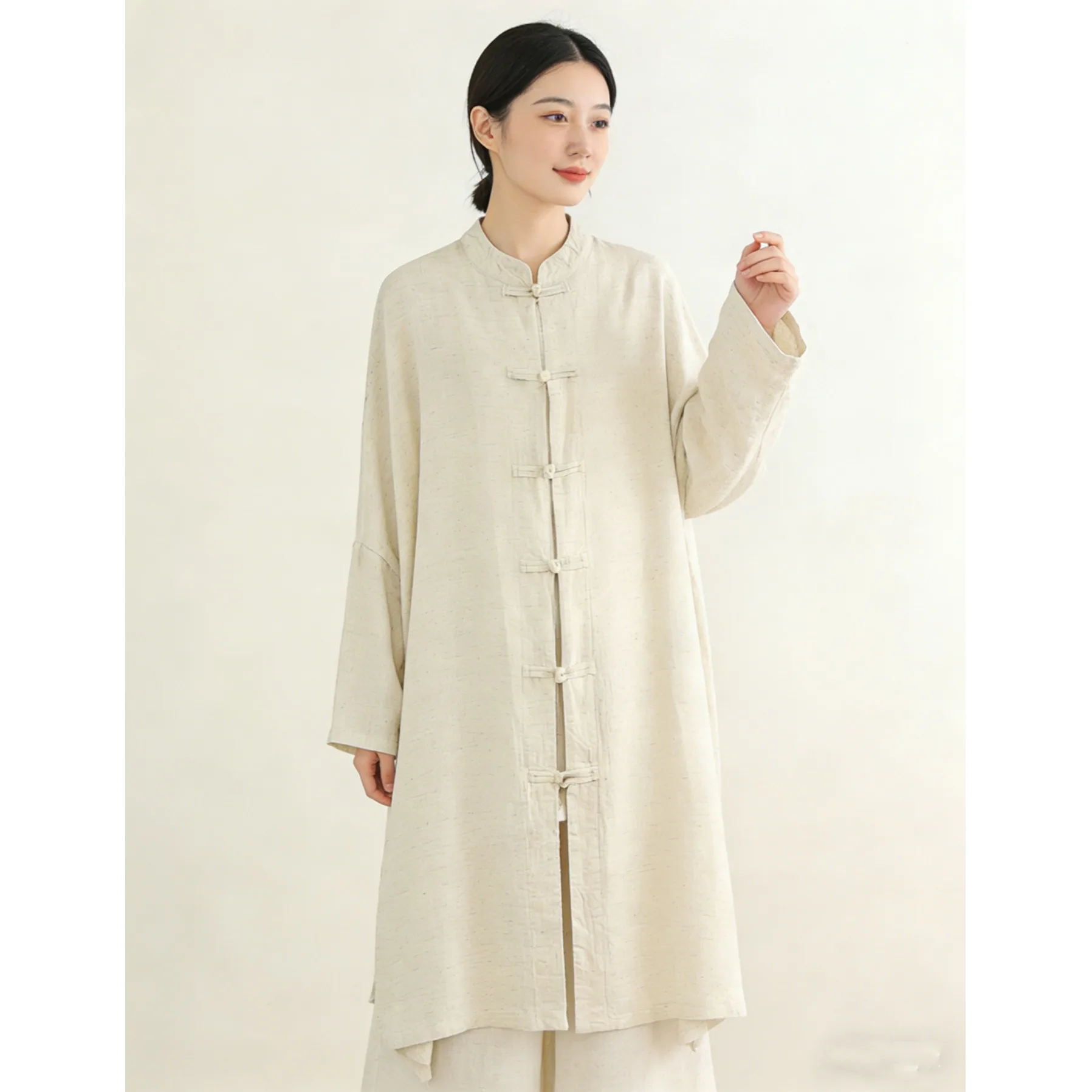 

Loose Women's Shirt Lazy Style Large Size Spring Autumn New Long Sleeve Shirt Coat Button Mid-Length Top Breathable Comfortable