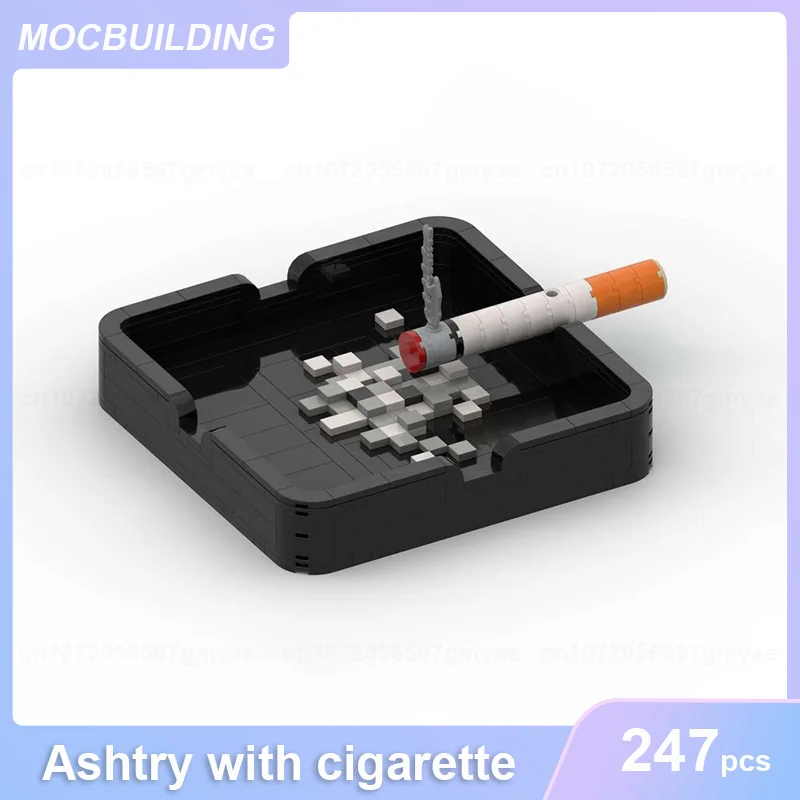 Ashtry with Cigarette Model MOC Building Blocks DIY Assemble Bricks Classic Educational Creative Display Xmas Toys Gifts 247PCS