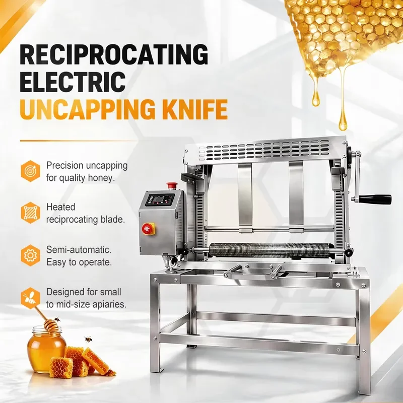 Lightweight Electric Reciprocating Honey Uncapping Machine Bee Frame Uncapper for Langstroth Frames