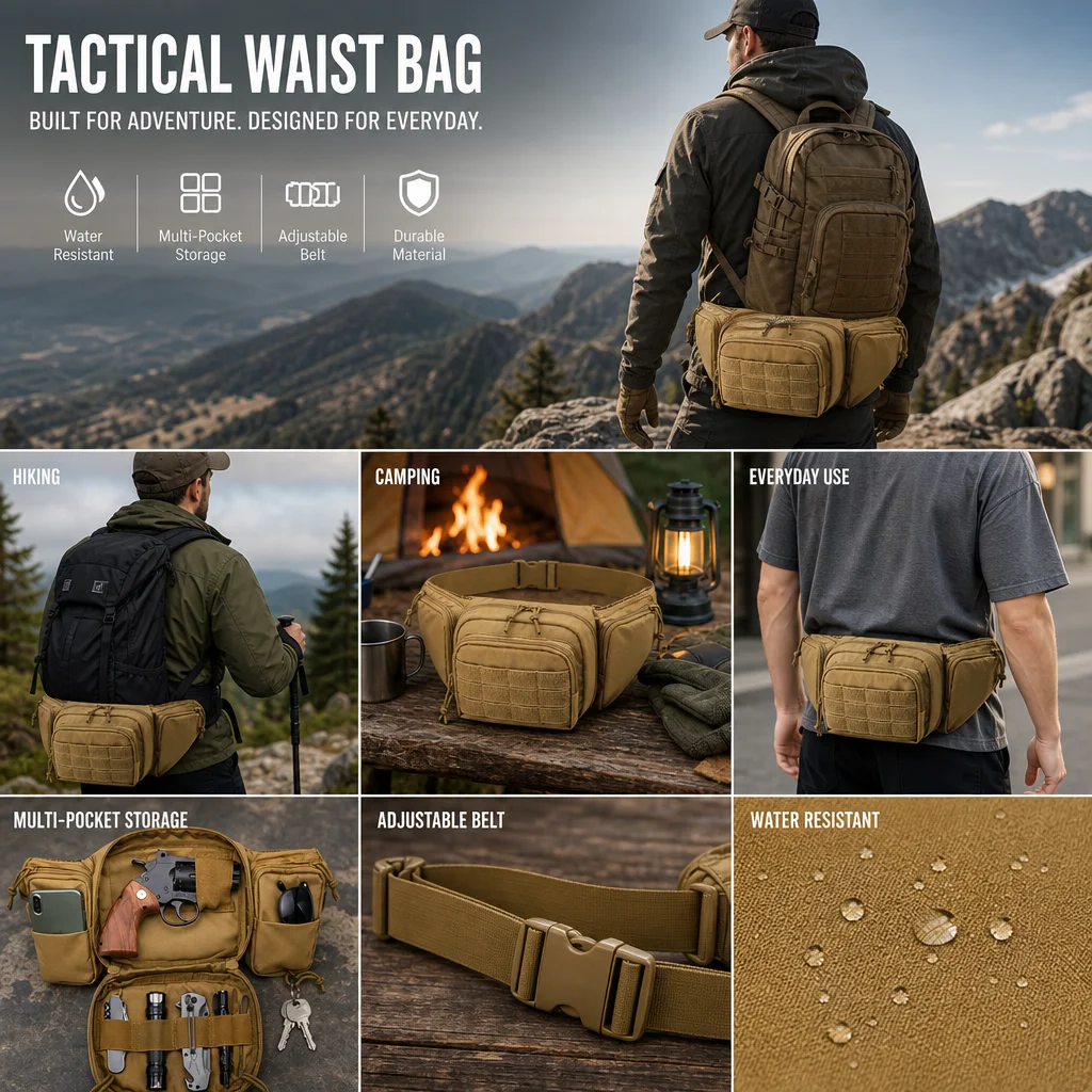 Taktische Hüfttasche für Outdoor-Aktivitäten - usage example