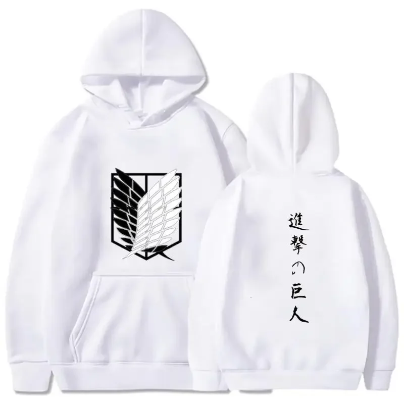 Anime Attack On Titan Freedom Tsubasa Hoodies Manga Shingeki No Kyojin Unisex Long Sleeve Tops Winter Keep Oversized Sweatshirts
