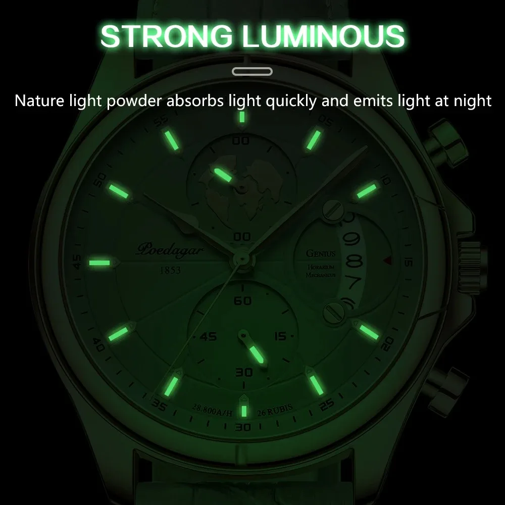 Orologi da polso al quarzo moda Casual in pelle Nuovo quadrante grande Orologio da uomo in oro Orologio da uomo di lusso Orologi automatici Mens Reloj Hombre 2026