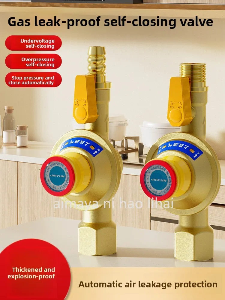 Household natural gas pipeline self-closing valve leakage automatic gas interruption protection leakage prevention safety valve