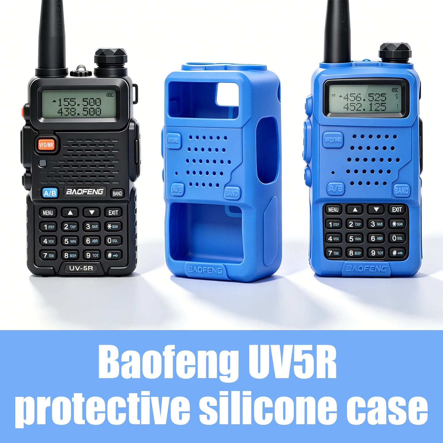 Silikon-Gummi-Schutzhülle für UV-5R-Funkgeräte, UV-5RB, UV-5REPlus, BF-F8+, UV-985, TH-F8, Walkie-Talkie-Zubehör – Detail 3