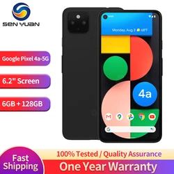 Google Pixel 4a 5G Original Unlocked Mobile Phone 6.2'' Octa Core Android 6GB RAM 128GB ROM 16MP+12MP Camera 4G 5G CellPhone