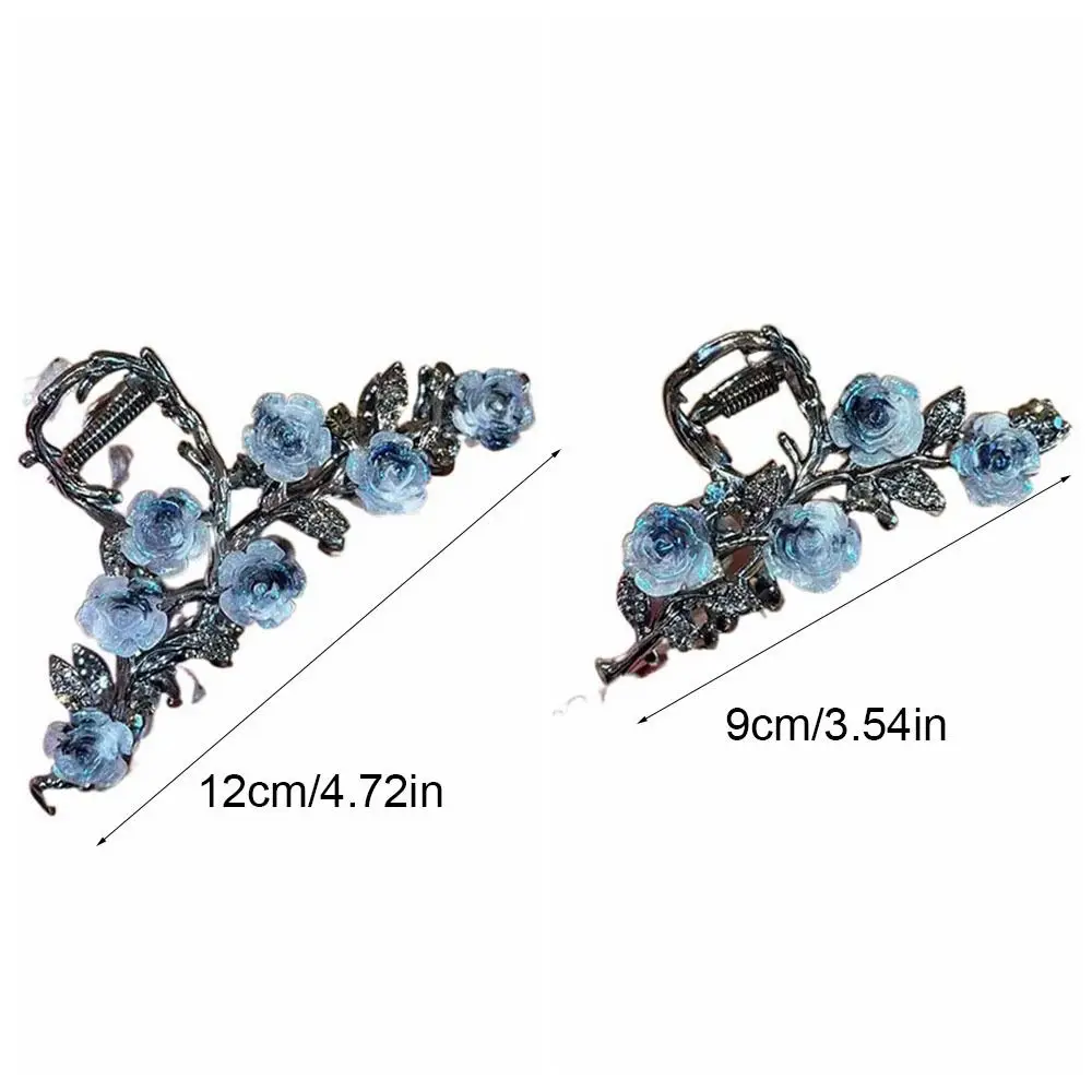 زهرة كاميليا مشبك شعر ذيل حصان حامل إكسسوارات الشعر مشبك شعر معدني على شكل سرطان البحر غطاء رأس على الطراز الكوري مشبك قرش كبير للحفلات #5