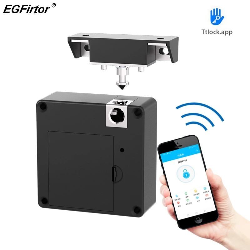 Bluetooth Electronic Cabinet Lock TTLock APP Remote Control Drawer Door Lock Keyless Invisible RFID File Smart Lock