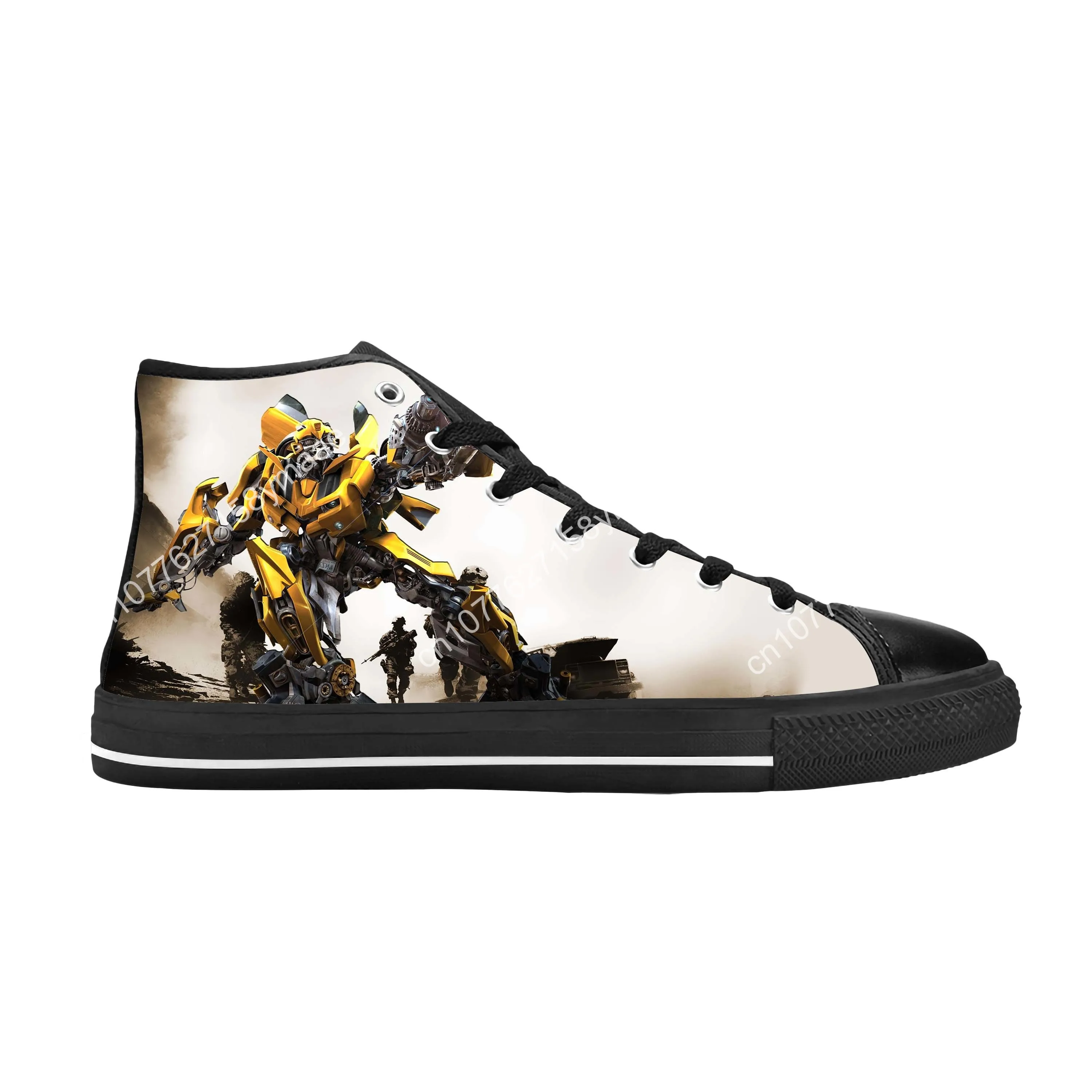 Transform Bumblebees Anime Cartoon Manga Comic Casual Cloth Shoes High Top Comfortable Breathable 3D Print Men Women Sneakers