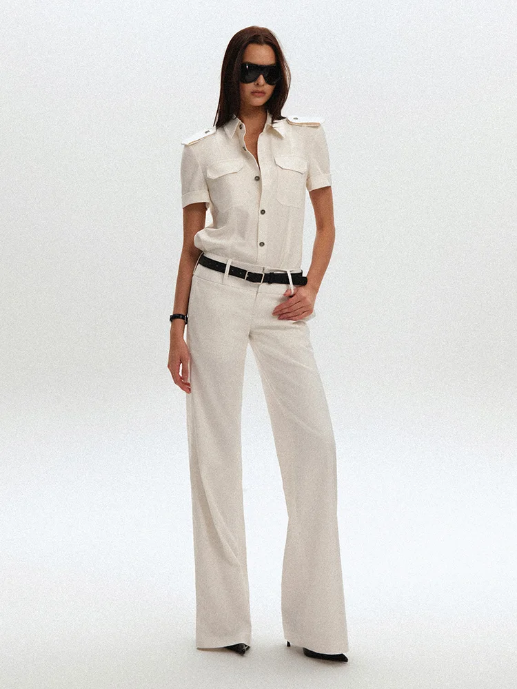 

EYLAND 2026 Spring Summer Women's Slim Fit Short Sleeve Hunting Shirt Casual Wear Long Sleeve High Quality Top Polyester Blend