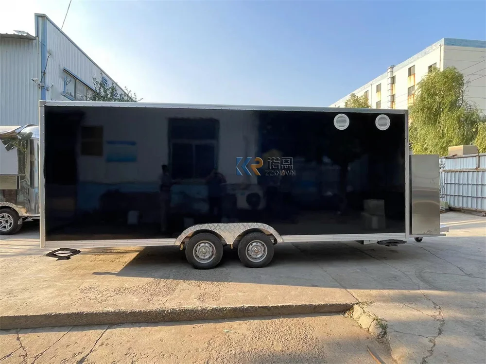 Jalan Mobile truk Makanan Cepat sepenuhnya peralatan dapur kios kopi jalan kereta anjing panas makanan dokumen Trailer dijual