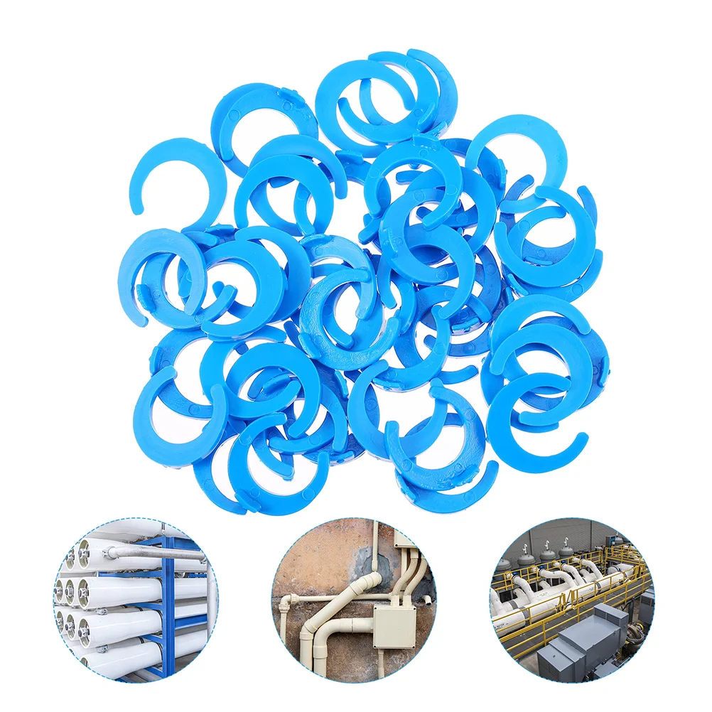 50 Pcs Through Water Purifier Buckle Filter System Clamp Plastic Tube Fittings Part