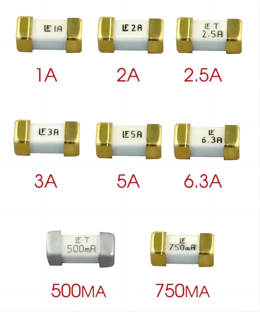 

LETOP 2Pcs LF 1A/2A/2.5A/3A/5A/6.3A/500MA/750MA Ceramic Fuse Wire Silk Used For Eco UV DTF Inkjet Printer Mainboard Parts