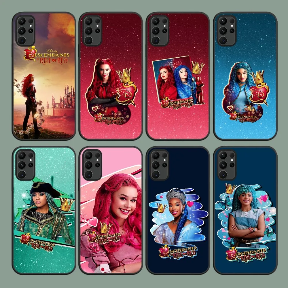 MINISO D-Descendants The Rise of Red Phone Case For Samsung Galaxy S24 S22 S23 S30 Note 20 10 Plus Lite FE ULTRA Cover