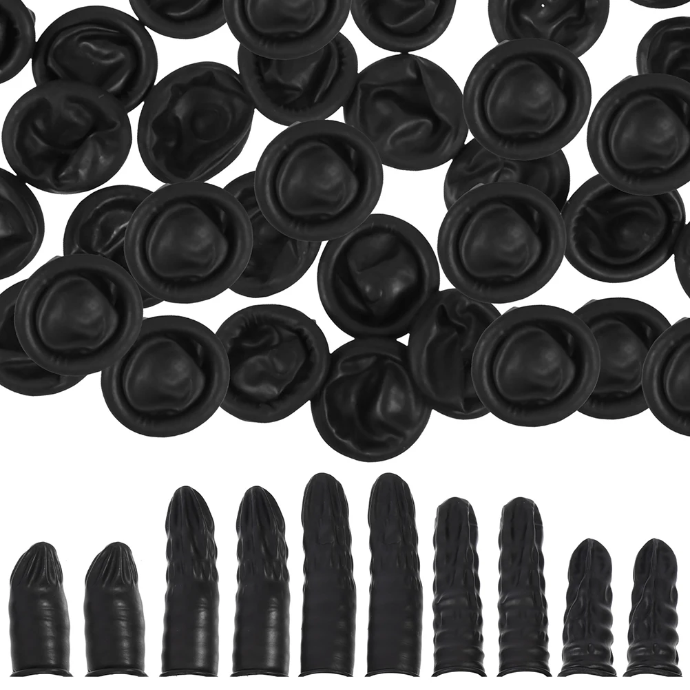100pcs Anti Static Finger Disposable Protective Cover Gaming Sleeve Medication Protectors Electronics Factory Latex Comfortable