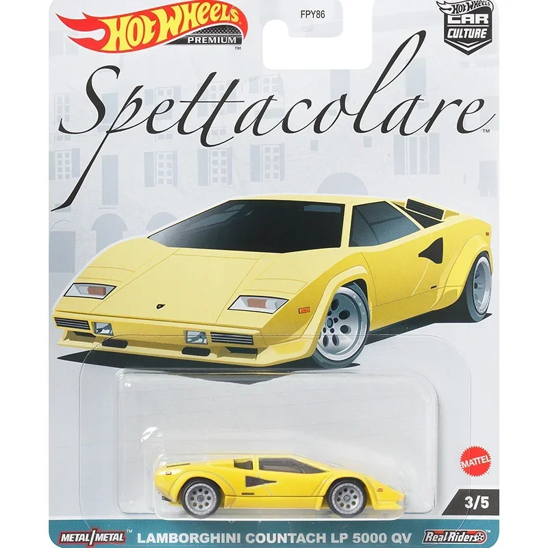 Genuine Hot Wheels Premium Car Culture Spettacolare Vehicles 1:64 Diecast Lamborghini Countach Alfa Romeo Toys for Boys Children