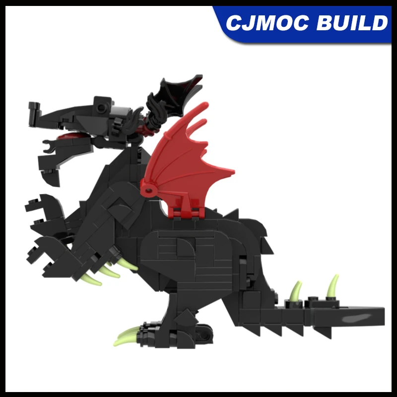 

259pcs MOC The Middle Ancient Black Dragon Soldiers Mounts Building Blocks Figures Bricks Particle Toy Gift MOC-177549