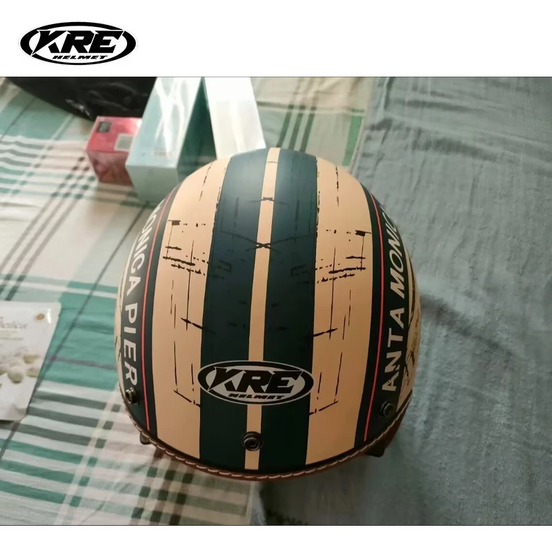 

Retro Street Open Face Motorcycle Helmet Breathable Shockproof Comfortable Anti-scratch Adjustable Riding Helmet Approved 헬멧반모
