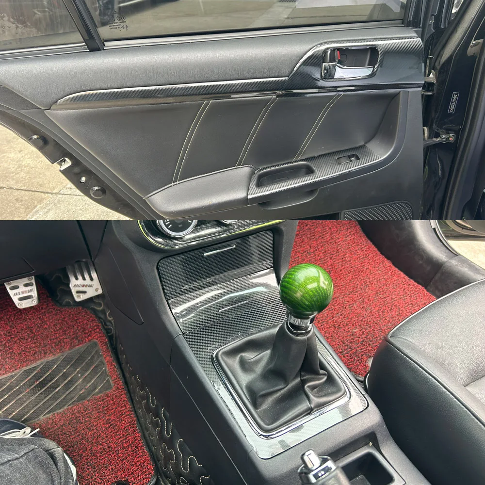 

Car-Styling Carbon Fiber Car Interior Center Console Color Change Molding Sticker Decals For Mitsubishi Lancer EX2009-2016