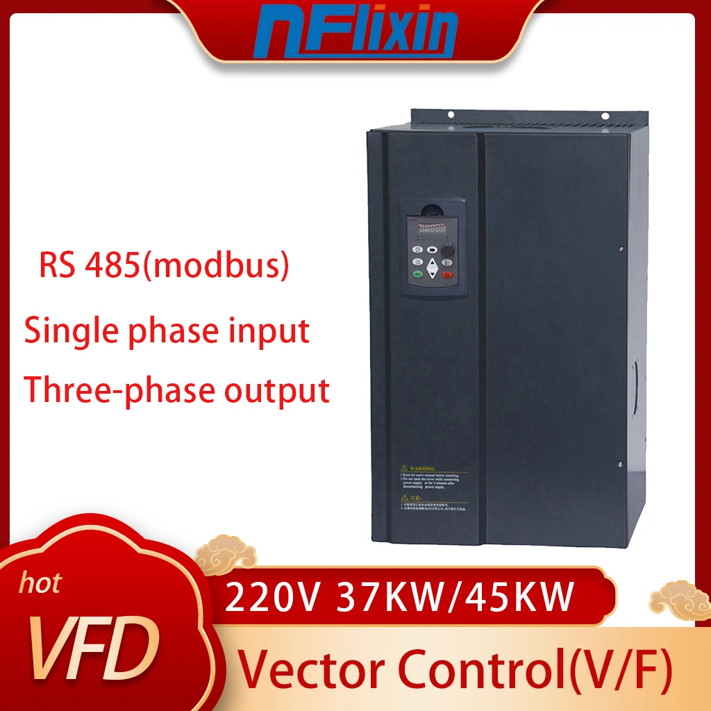 AC 220V 11KW-45KW Frequency Converter Single Phase Input Three Phase Output Variable Frequency Drive