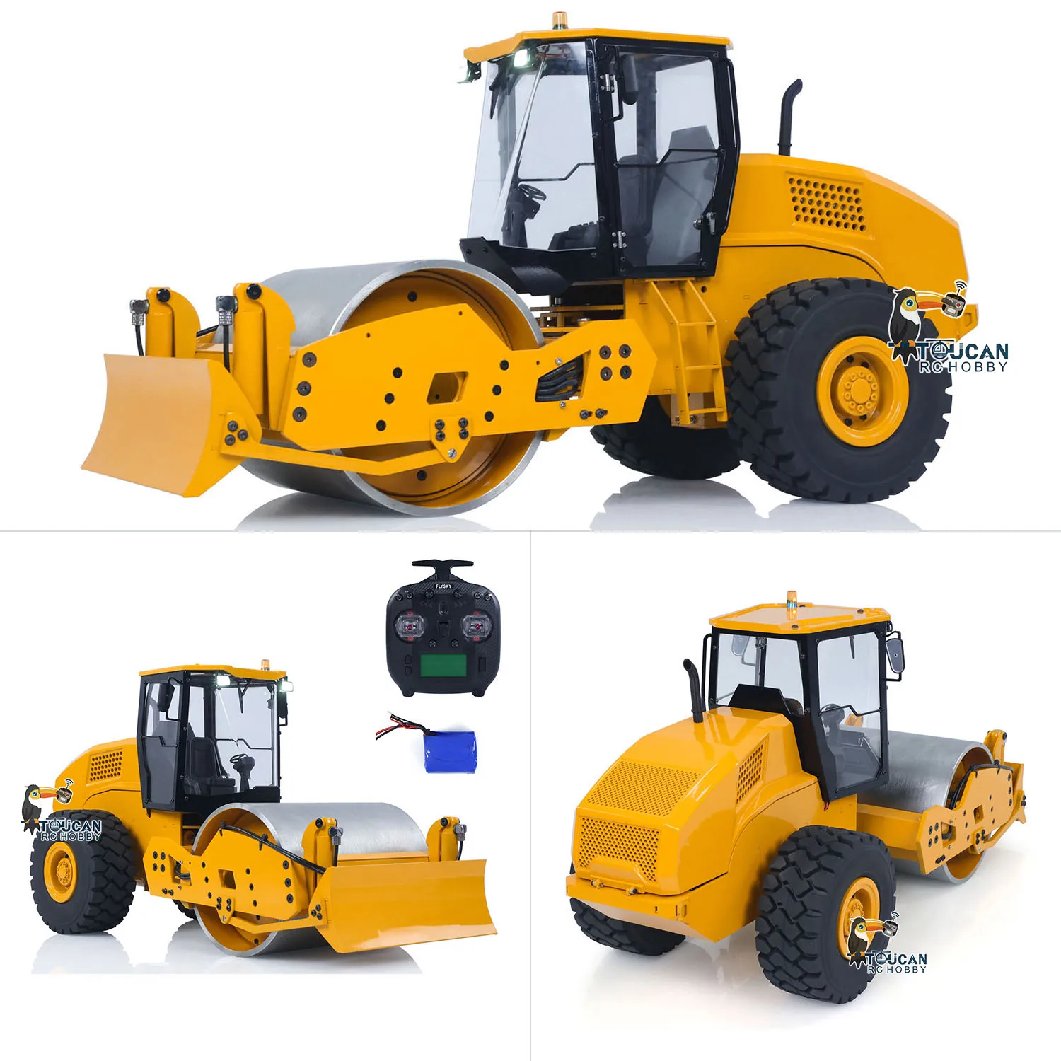

CS11 1/12 Metal Hydraulic Radio Control Road Roller RC Engineering Vehicles Painted Finished Machine Cars Outdoor Toys for Boys