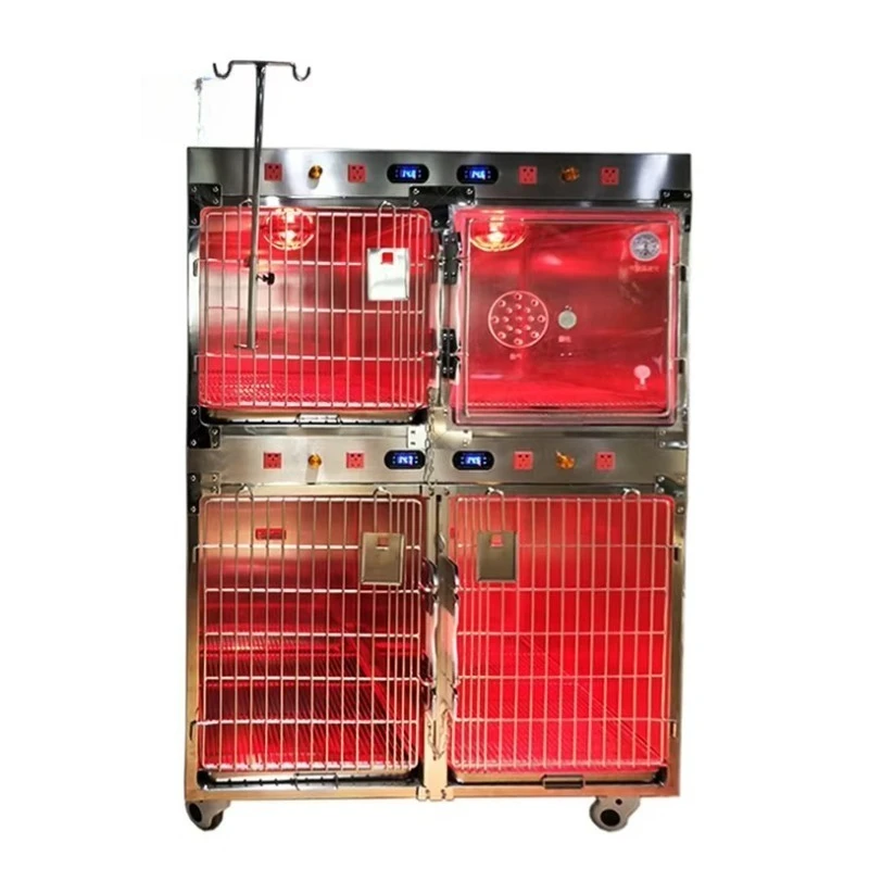 

Professional Equipment Veterinary Pet ICU Cage Animal Pet With Temperature Control and Oxygen