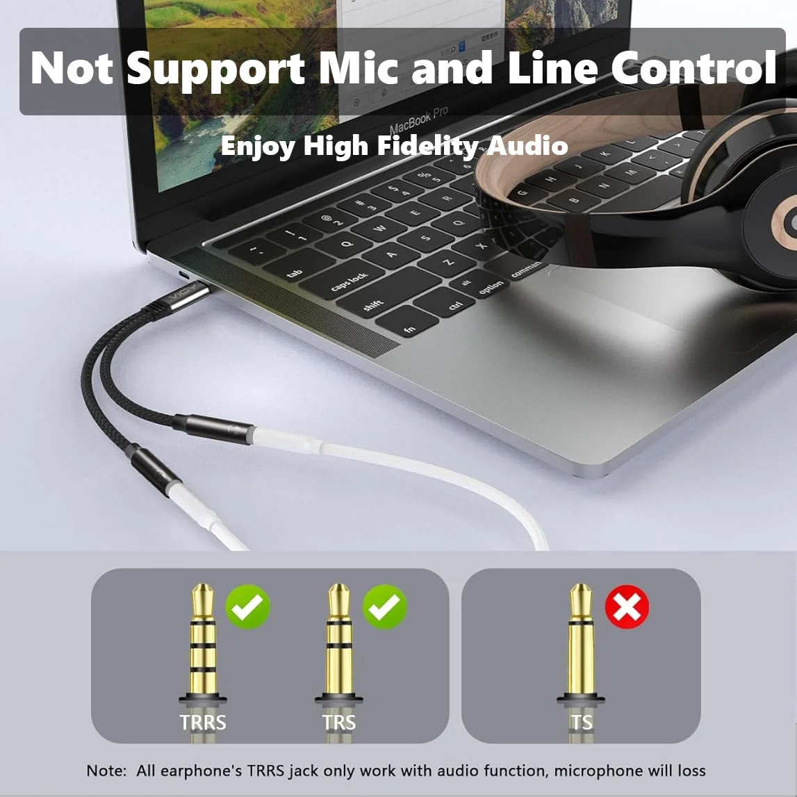 USB C To Dual 3.5mm Female Hea - Earphone Splitter Jack ulasan dan harga