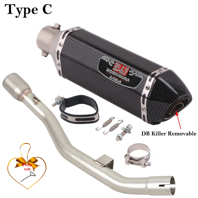 or YAMAHA WR125R WR125X WR 125R 125X 125 2009 - 2017 Motorcycle Exhaust Escape Modified Muffler With Middle LinK Pipe DB Kiiler