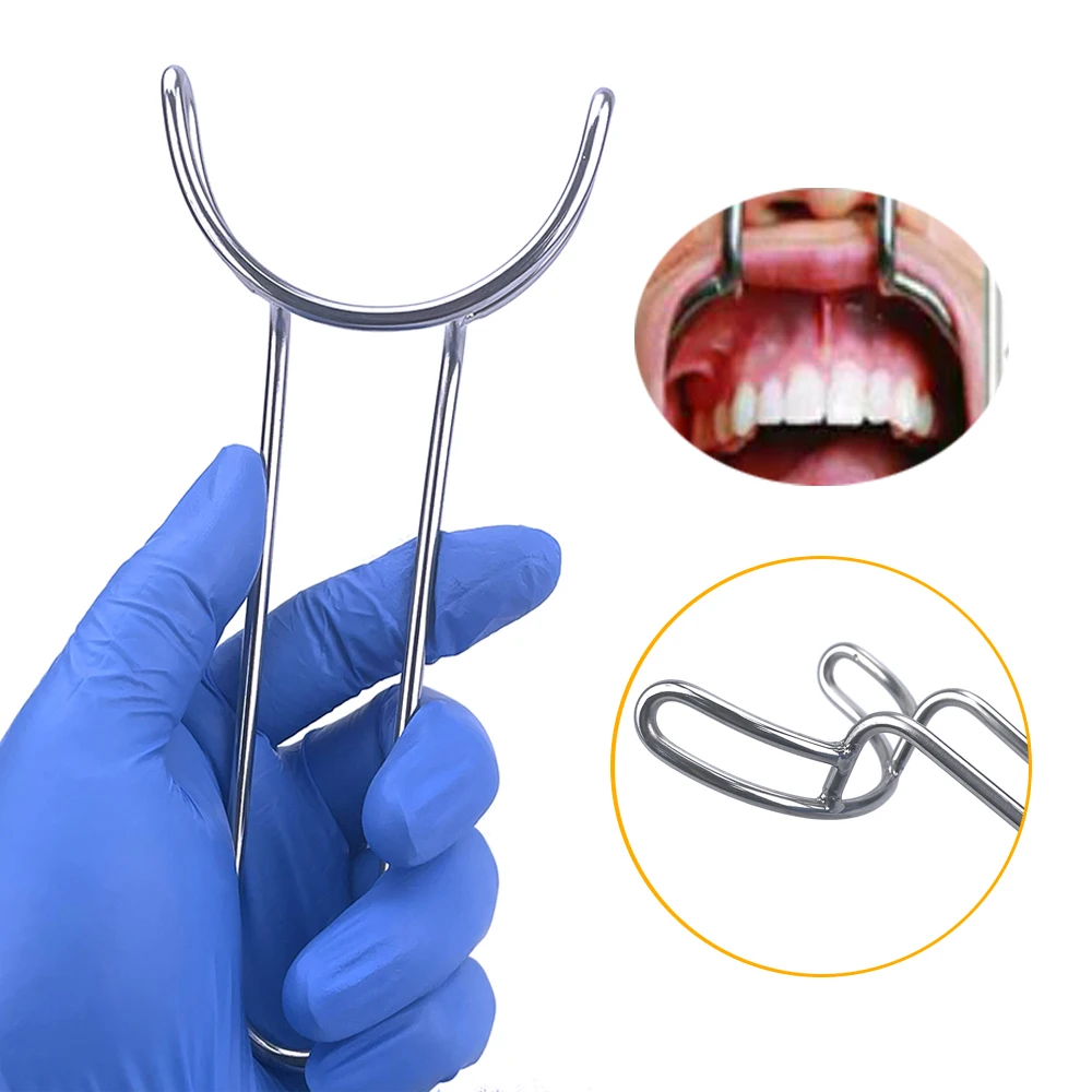 Retractor en forma de T de ortodoncia Dental, abridor de mordaza bucal, extremos de dientes, blanqueamiento Dental, herramienta de instrumento de