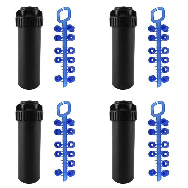 

B-Est 4Pcs 3/4 Inch Female Thread -Up Sprinkler Gear Drive Lawn Sprinkler Head Part-Circle Pattern 40°-360°Adjustable