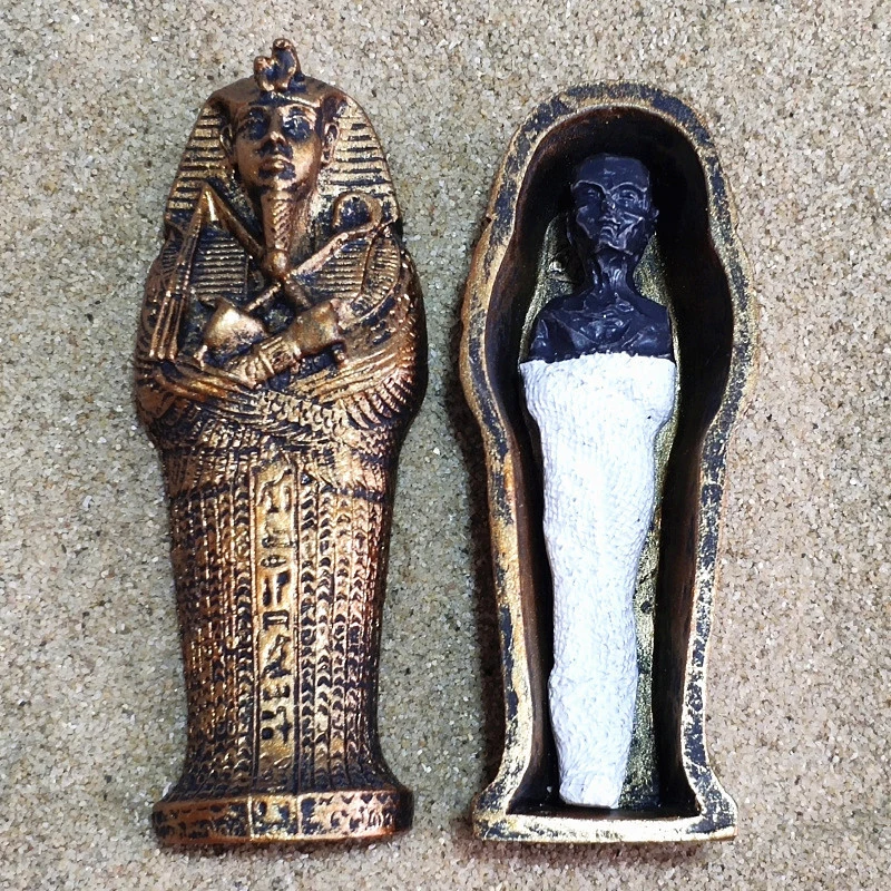 Ancient Egypt Mummy Coffin Ornament Detachable Resin Pharaoh Cleopatra Pyramid Gauze Gift Souvenir Simulation Handicraft
