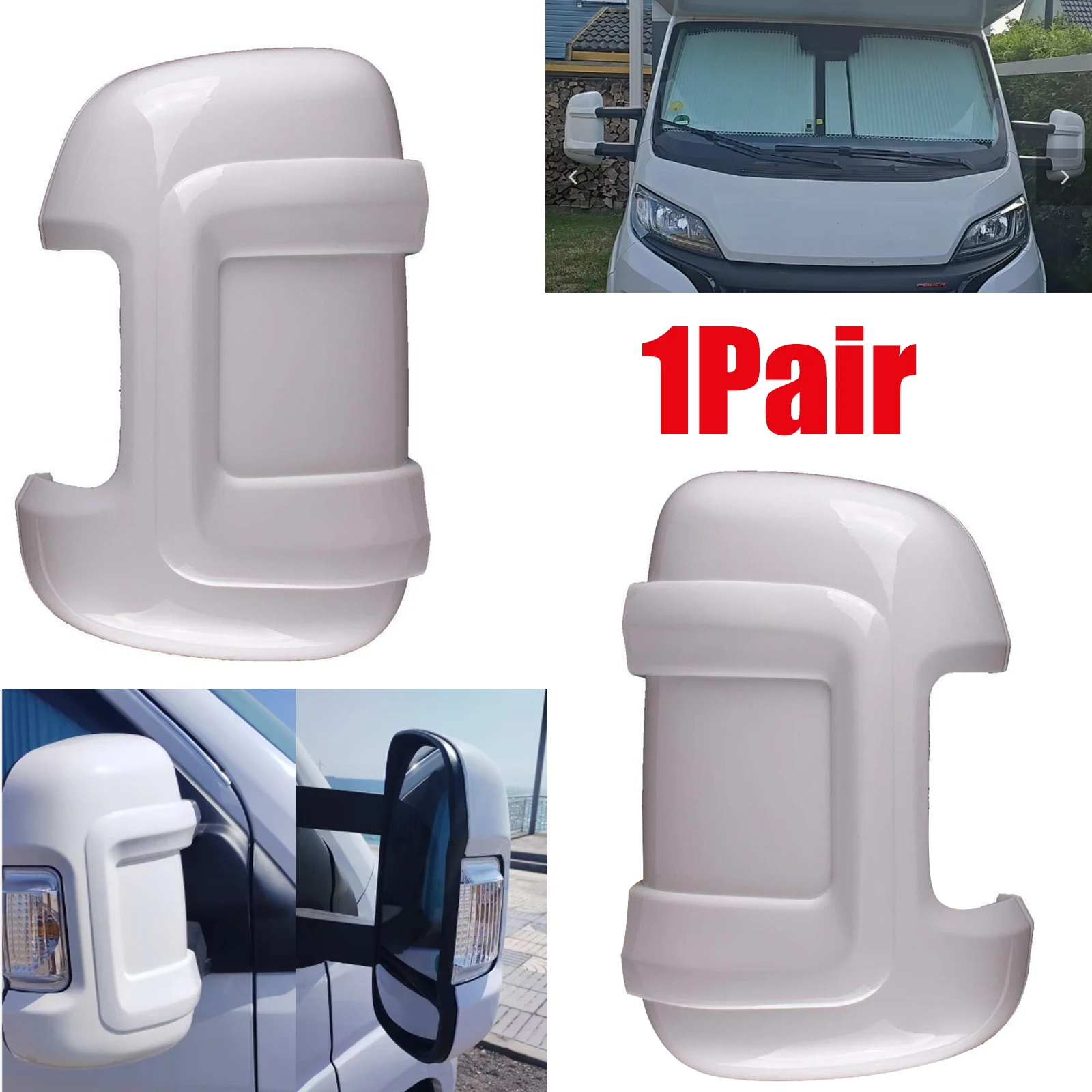 Caravan Long Arm Rearview Mirror Protectors Cover For Fiat Ducato Peugeot Boxer Relay Caravan Parts Mirror Protectors Guards