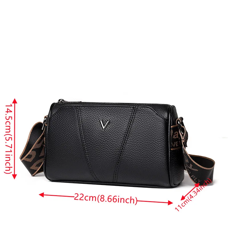 Women\'s Leisure Genuine Leather Crossbody Bags Soft Versatile Female Handbags Designer Branded Ladies Fashion Shoulder Bags