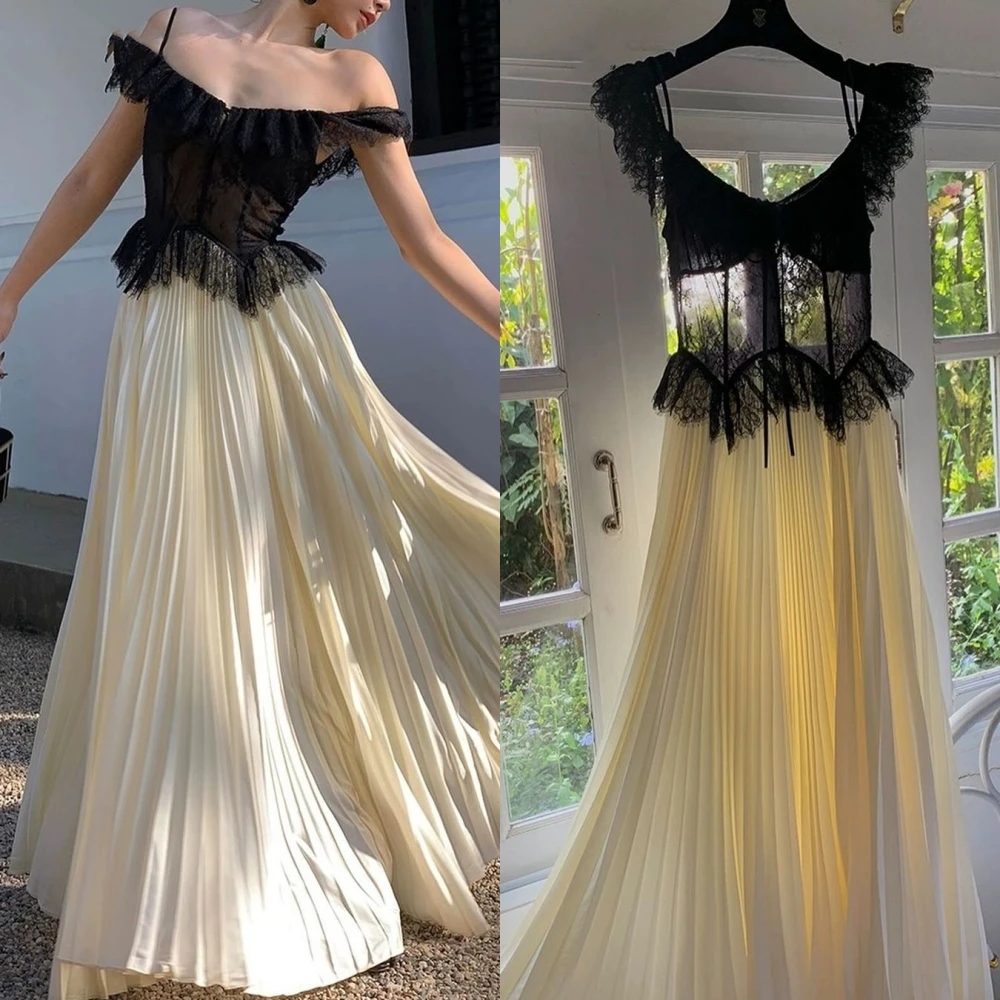 

Jiayigong Chiffon Ruched Celebrity A-line Off-the-shoulder Bespoke Occasion Gown Long Dresses Saudi Arabia