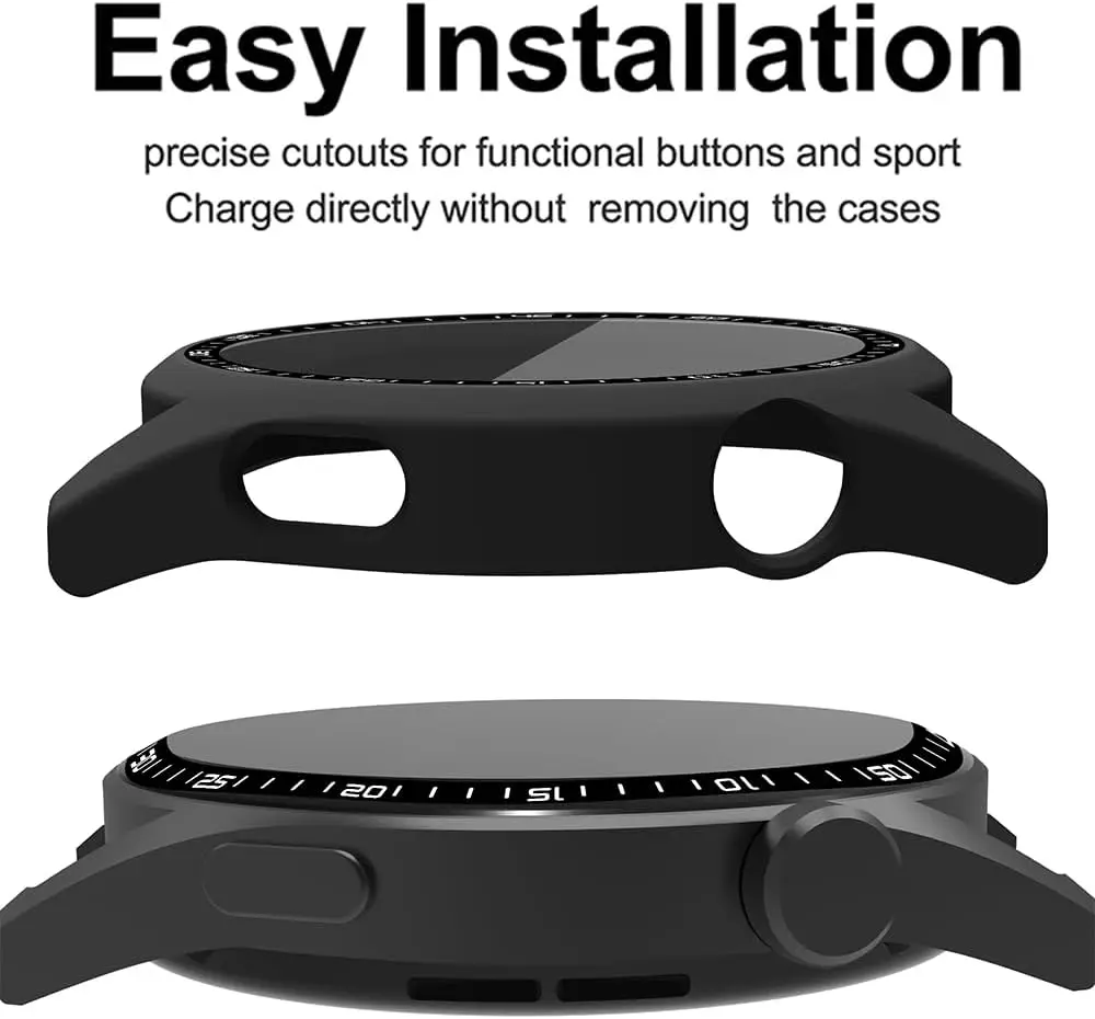 Protective Case for Huawei Watch GT3 46mm/42mm Accessories Full Coverage Bumper Screen Tempered Protector gt3 46mm 42mm Cover