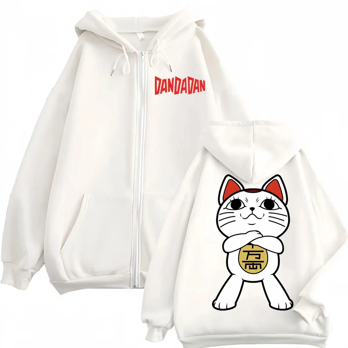 Anime Dandadan Turbo Granny Graphic Zipper Hoodies Men Women Fashion Cartoon Zip Up Sweatshirts High Quality Fleece Pullovers