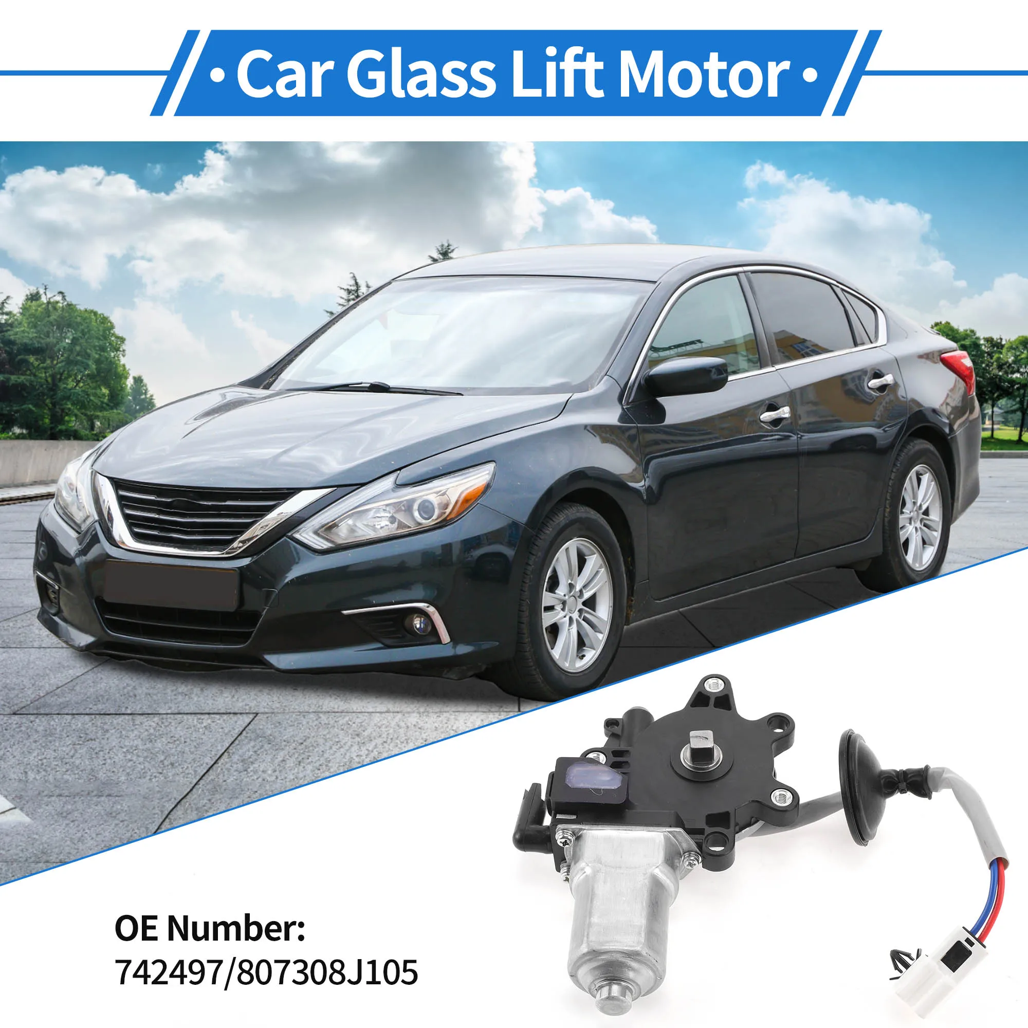 UXCELL No.742497/807308J105 Power Window Regulator Lift Motor for Nissan Altima 13-18