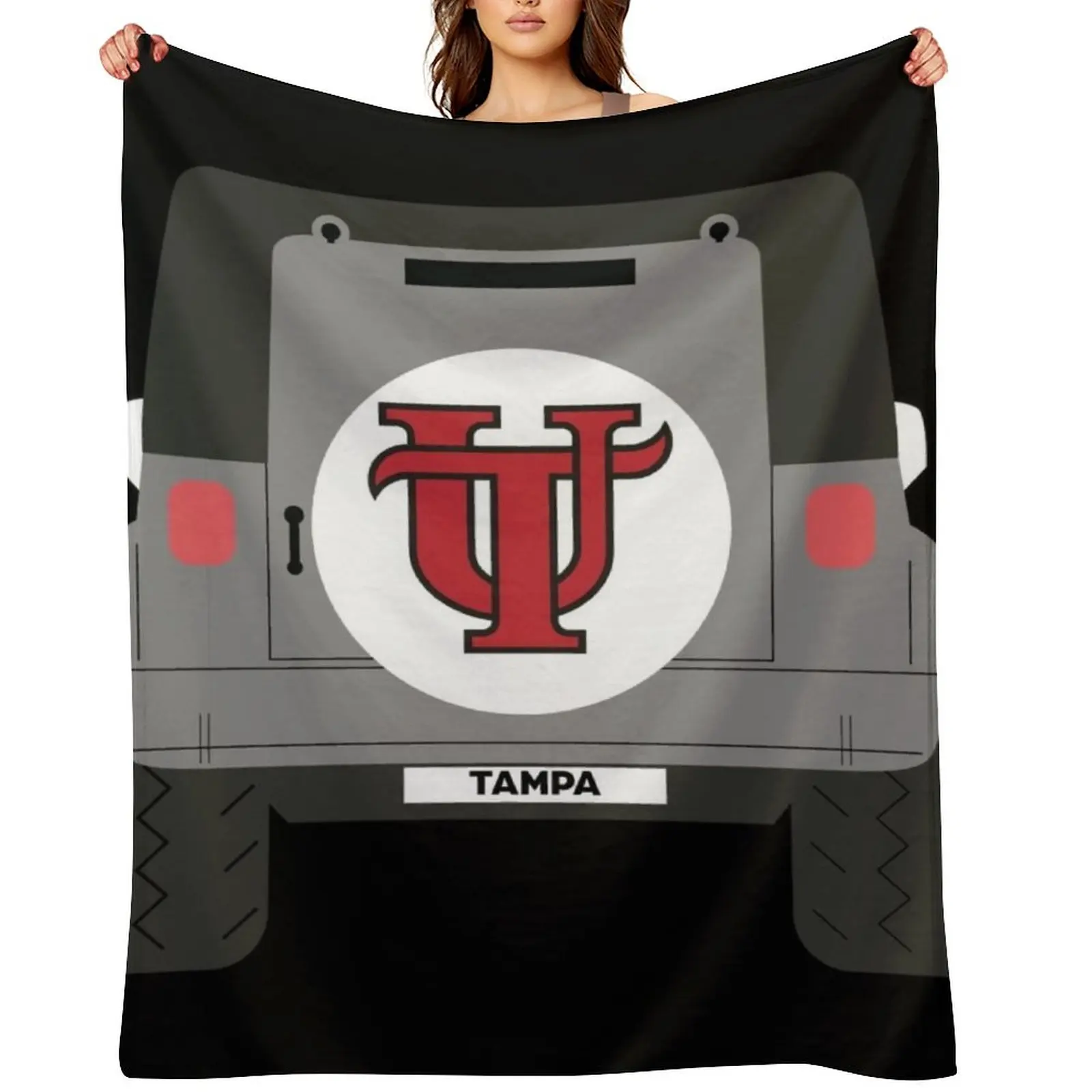 utampa car design black Throw Blanket Plush funny gift Fashion Sofas Stuffeds Thermals For Travel christmas gifts Blankets