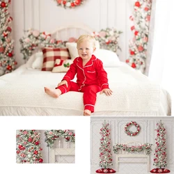 Pretty Peppermint Headboard Backdrops Kids Family Xmas Photocall Decors Child Baby Photo Christmas Trees Backgrounds