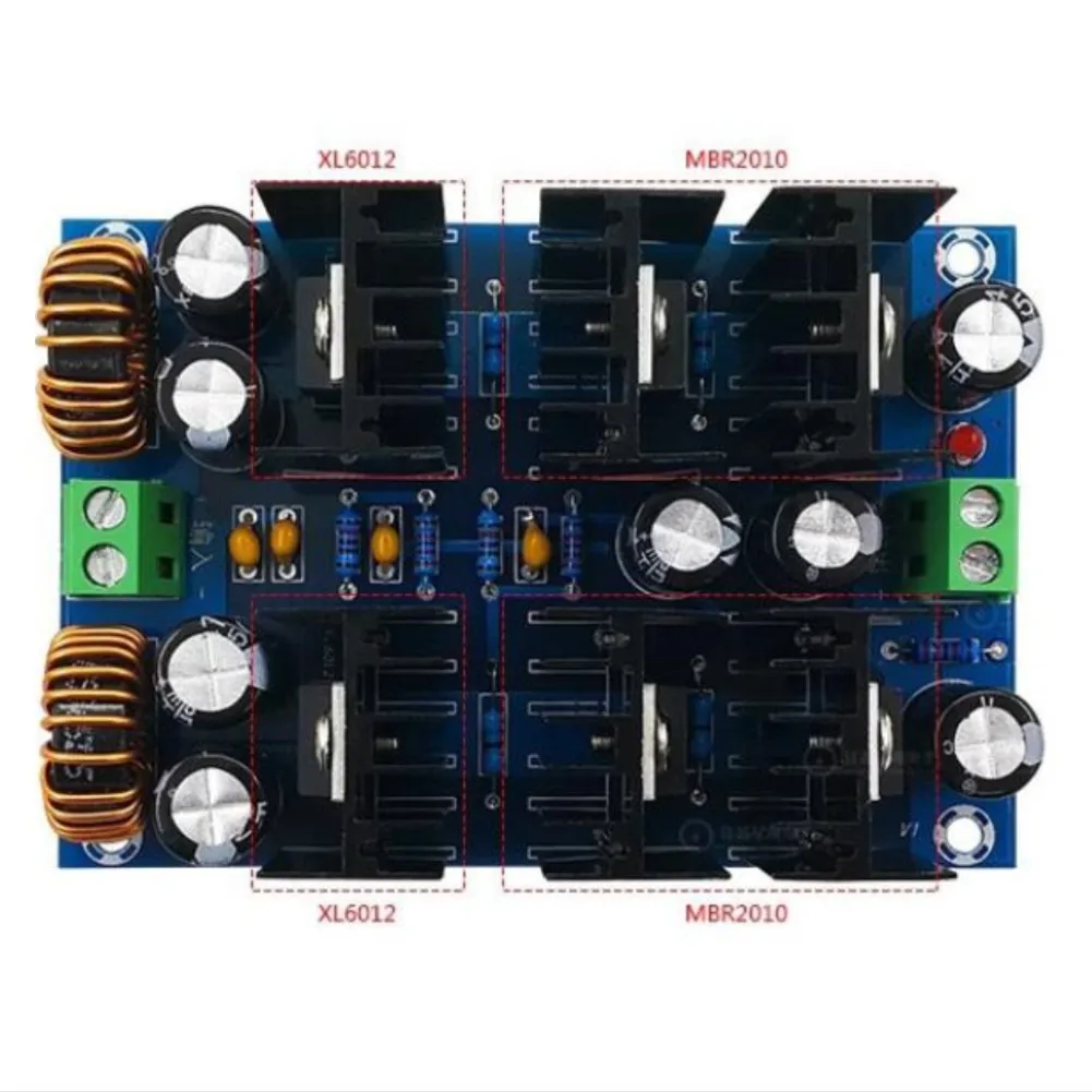 DC-DC Boost Converter Power Module XH-M348 Dual XL6012 Chips 240W For Thermal Shutdown Current Limiting DC 5V 24V To Fixed 24V