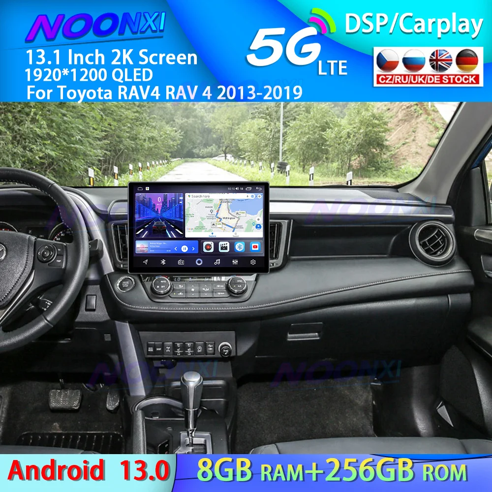 2 Din Android 13 Carplay For Toyota RAV4 RAV 4 2013-2019 Car Radio Multimedia Video Player GPS Navigation DSP Carplay Head Unit