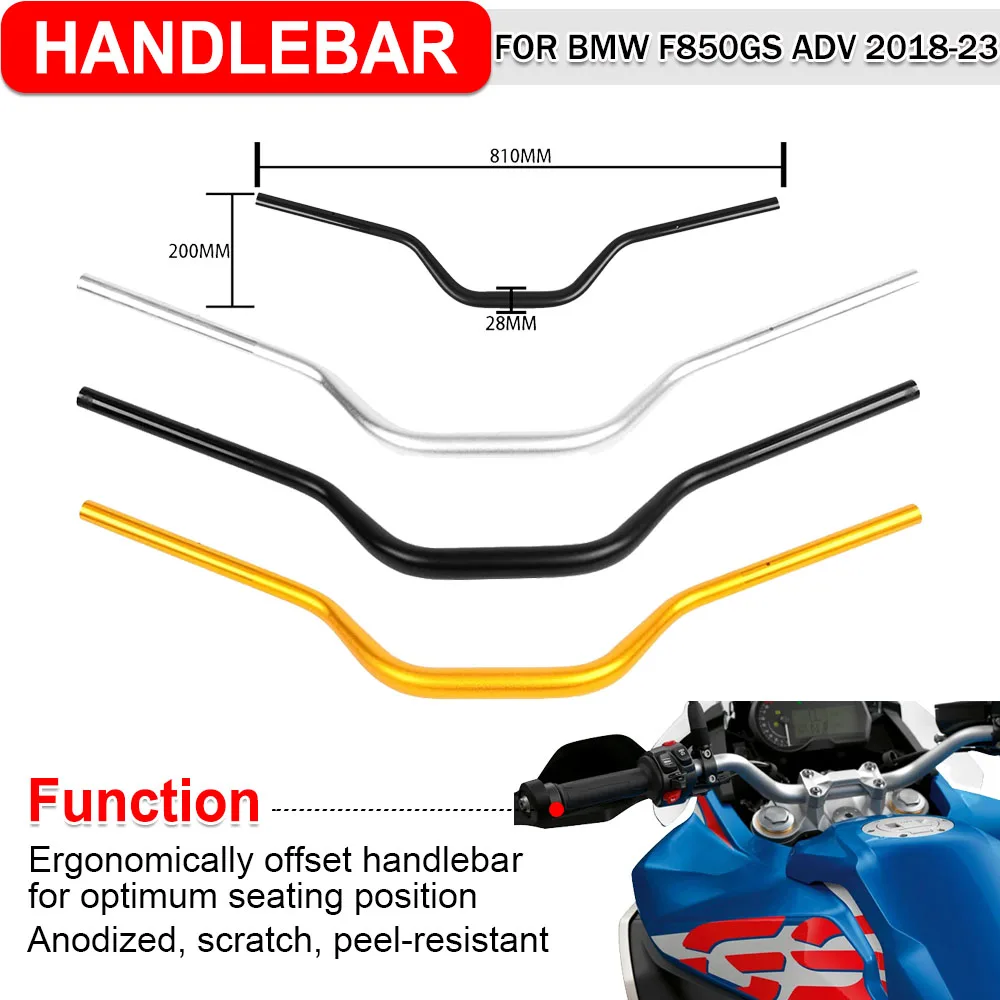 Motorcycle Aluminum Handlebar 28mm Antirust Handle Bar For BMW F850GS ADV 2018 2019 2020 20212022 2023 F850 GS F 850GS Adventure