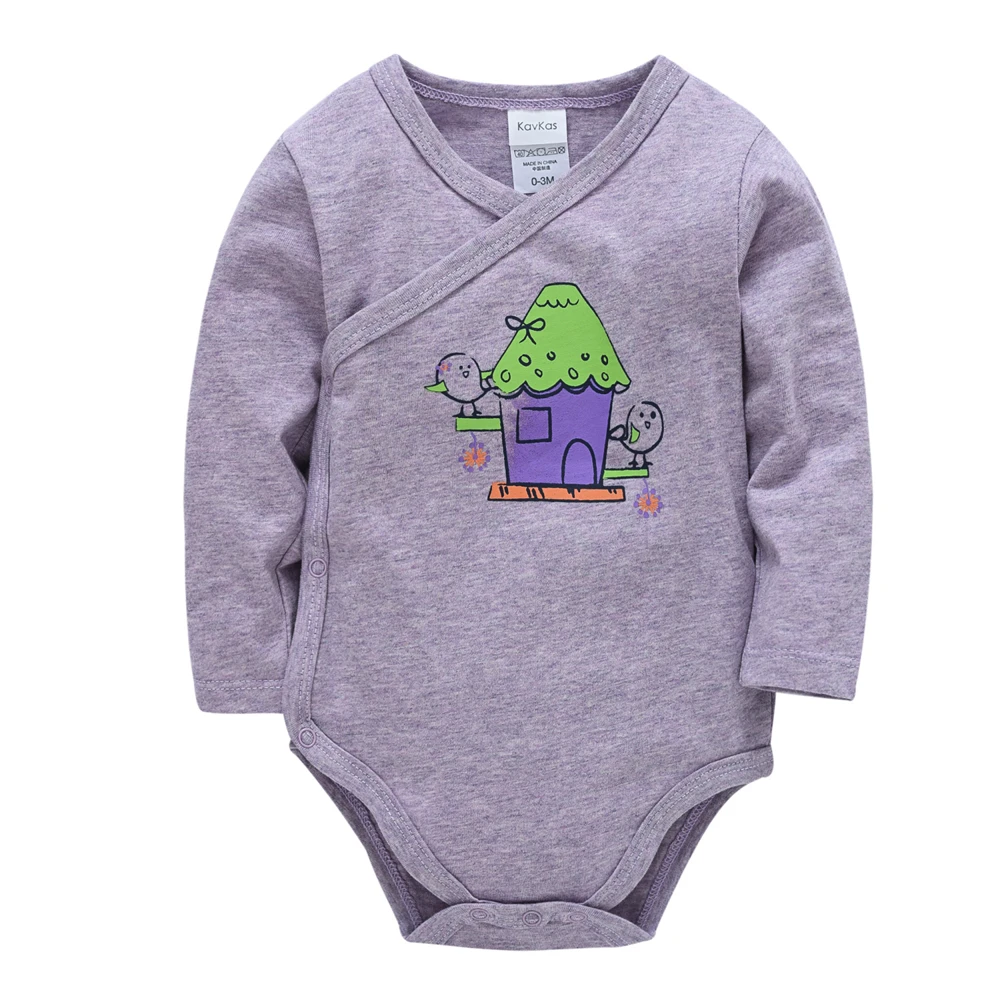 KAVKAS Baby Boy Clothes 100% Cotton Long Sleeve 3m 6m 9m 12m bebe Bodysuit Cartoon Design Costume