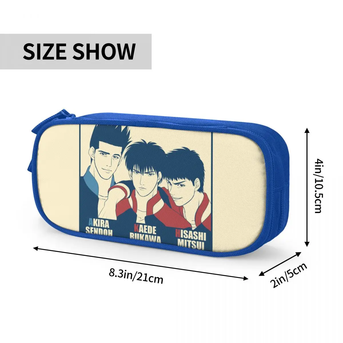 スラムダンクペンシルケース、桜木花道、スポーツマンガペンシルポーチ、学生用ペンホルダー、大容量バッグ、クラシックステーショナリー