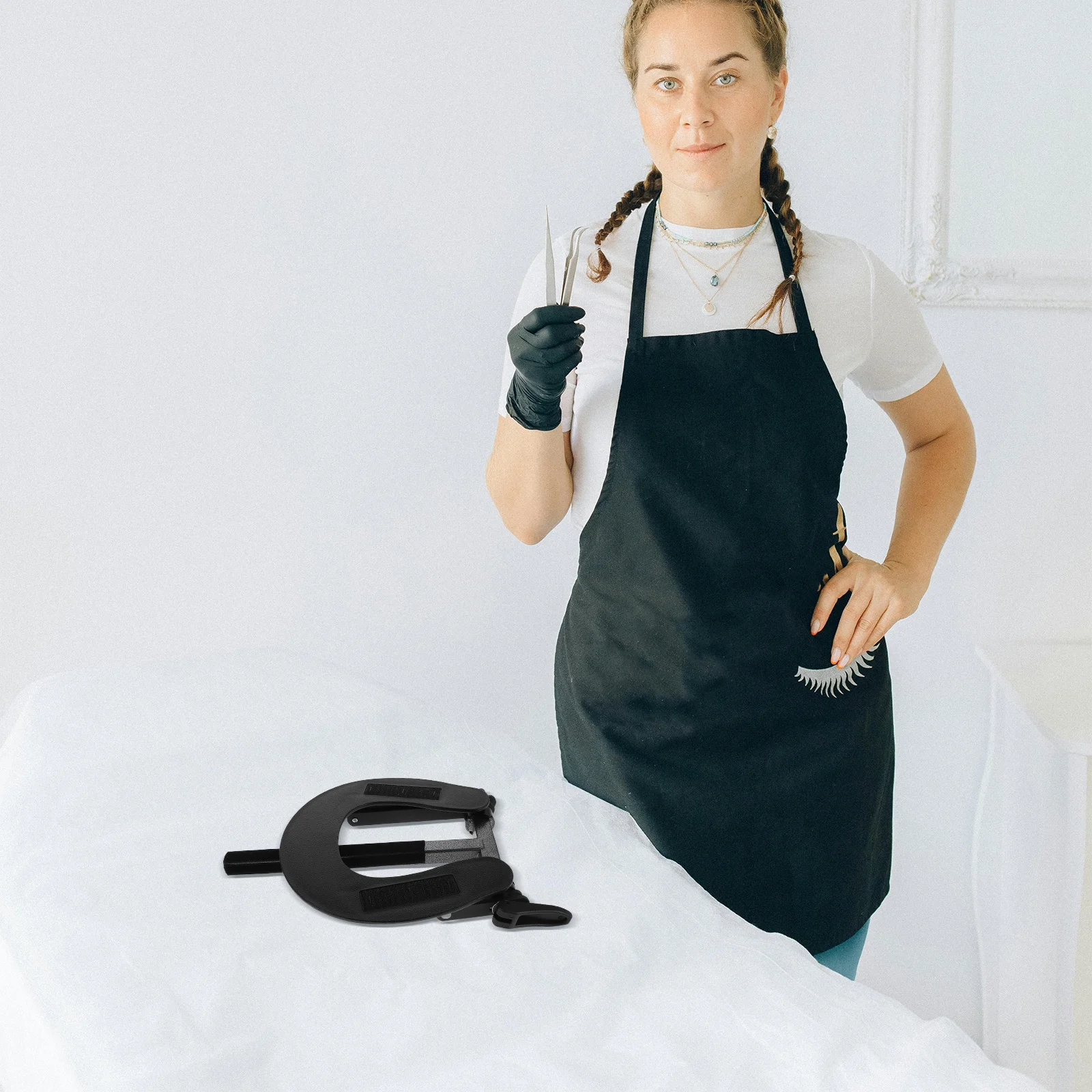 

Массажная кровать, подголовник, эргономичная U-образная поддержка лица, портативный для спа-салона, сменный держатель для подушки для лица