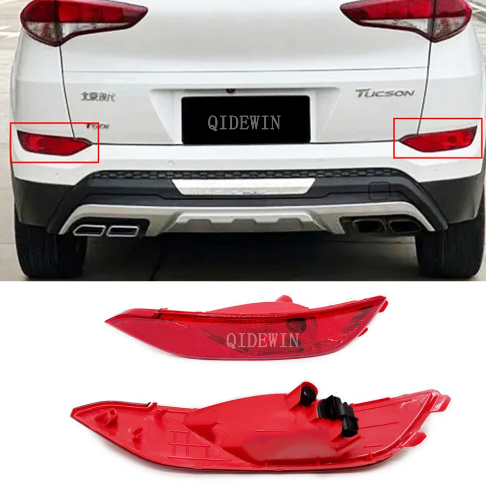 Rear Bumper Reflector Light For Hyundai Tucson TL 2015 2016 2017 2018 Brake Stop Taillight Fog Warning Lamp Lens Car Accessories