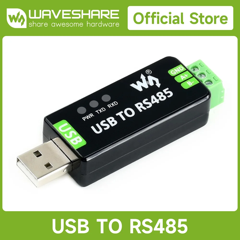 Waveshare Industrial USB To RS485 Converter USB TO RS485 Bidirectional Converter Compatible with Linux/Android/Windows 11/10/8/7