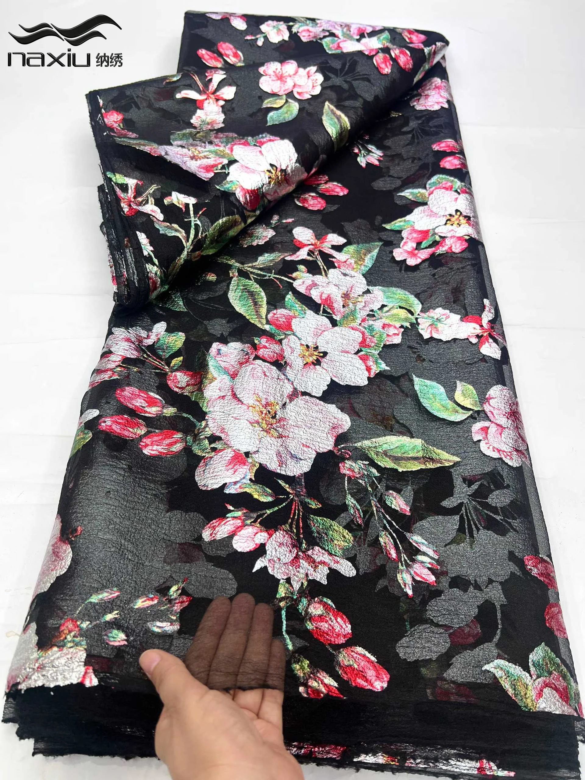 

Madison African Jacquard French Gilded Lace Nigerian Brocade Lace Fabric Evening Party Dresses High Quality for Women Sewing