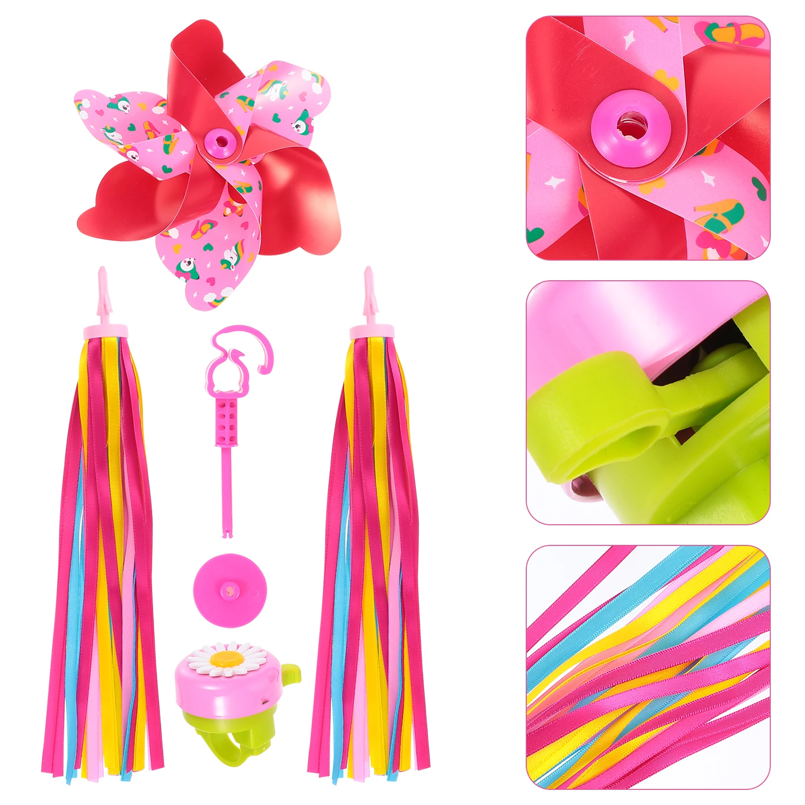 

Streamer Windmill Bell Bicycle Bike Tassels and Decorating Set
