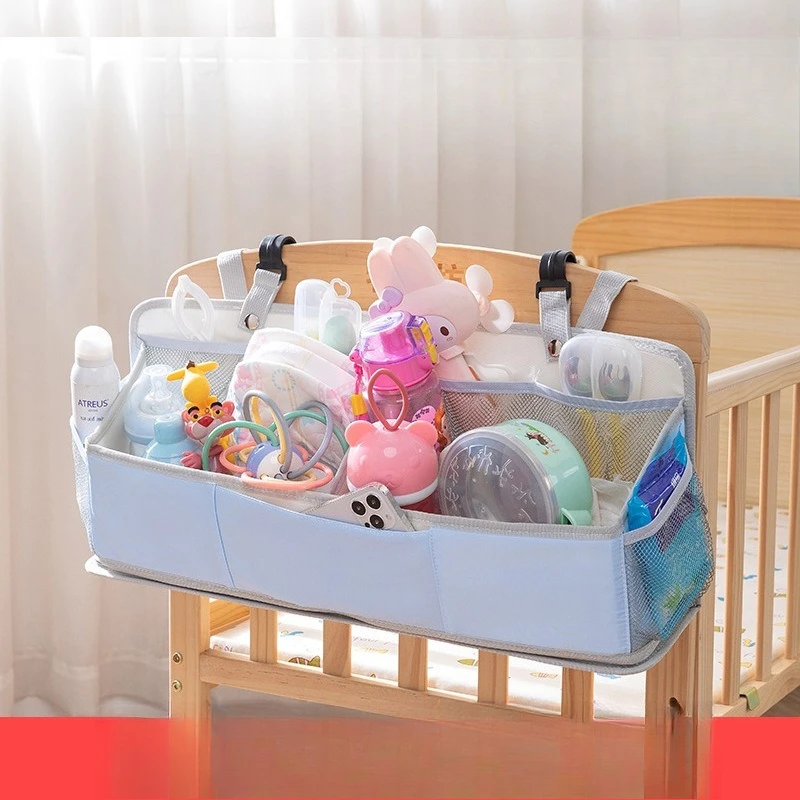 

Crib Storage Bag Hanging Bag Bed Head Diaper Storage Bed Side Storage Bag Diaper Bag Multifunctional Storage Rack
